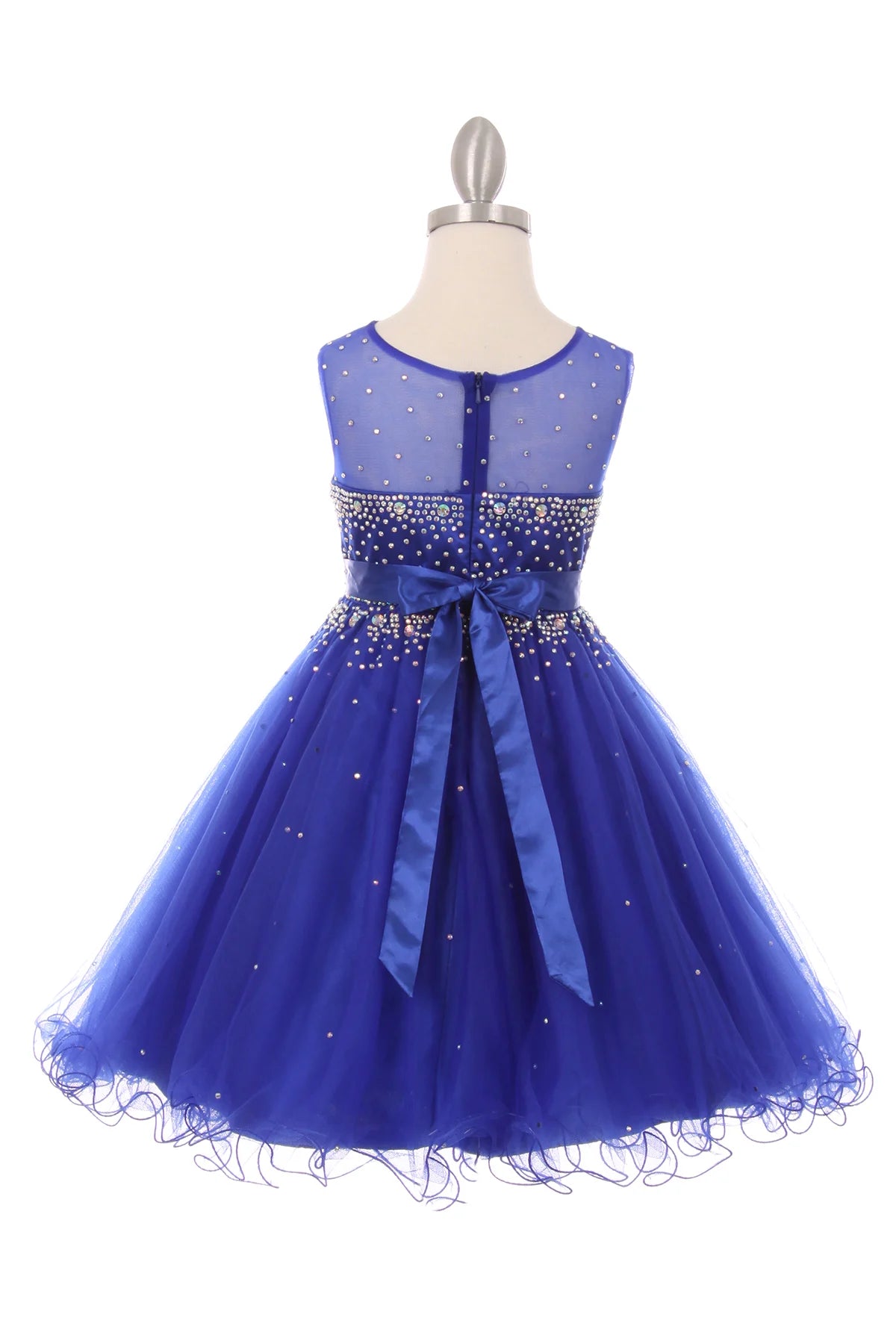 Girl sparkling dress with shinny rhinestone and party tulle dress