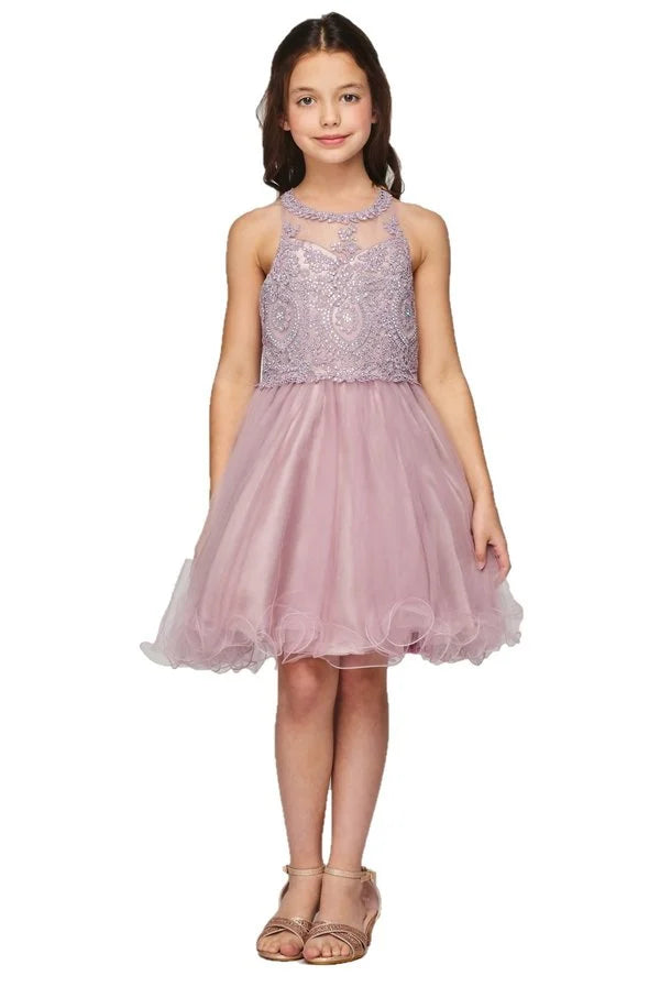 Girl cute short tulle dress with colorful wired A line tulle dress skirt