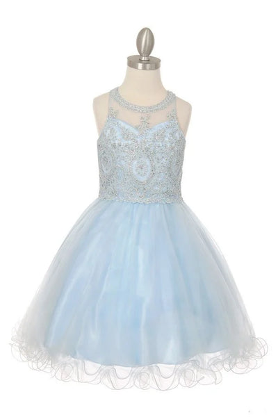 Girl cute short tulle dress with colorful wired A line tulle dress skirt