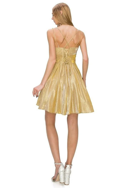 FINAL SALE: women cocktail dress sleeveless with sweetheart neckline with dual straps and lace up back