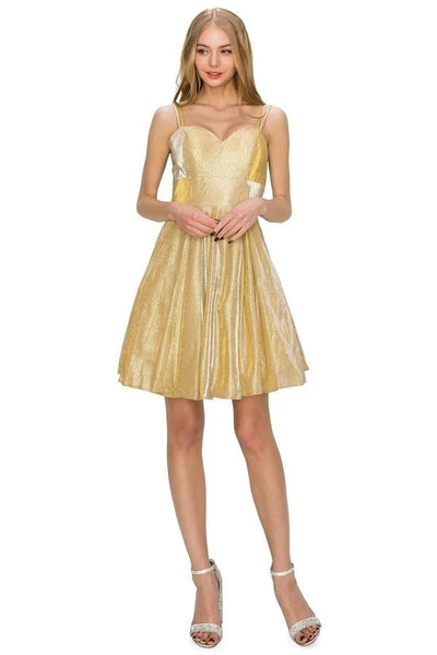 FINAL SALE: women cocktail dress sleeveless with sweetheart neckline with dual straps and lace up back