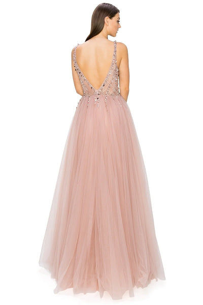 FINAL SALE: Women evening dress with sequin tulle lace long dress