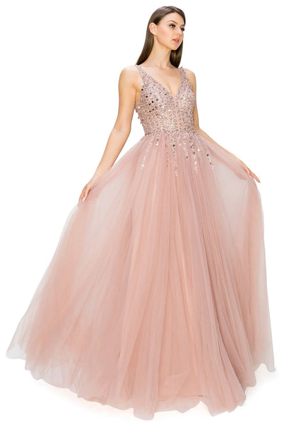 FINAL SALE: Women evening dress with sequin tulle lace long dress