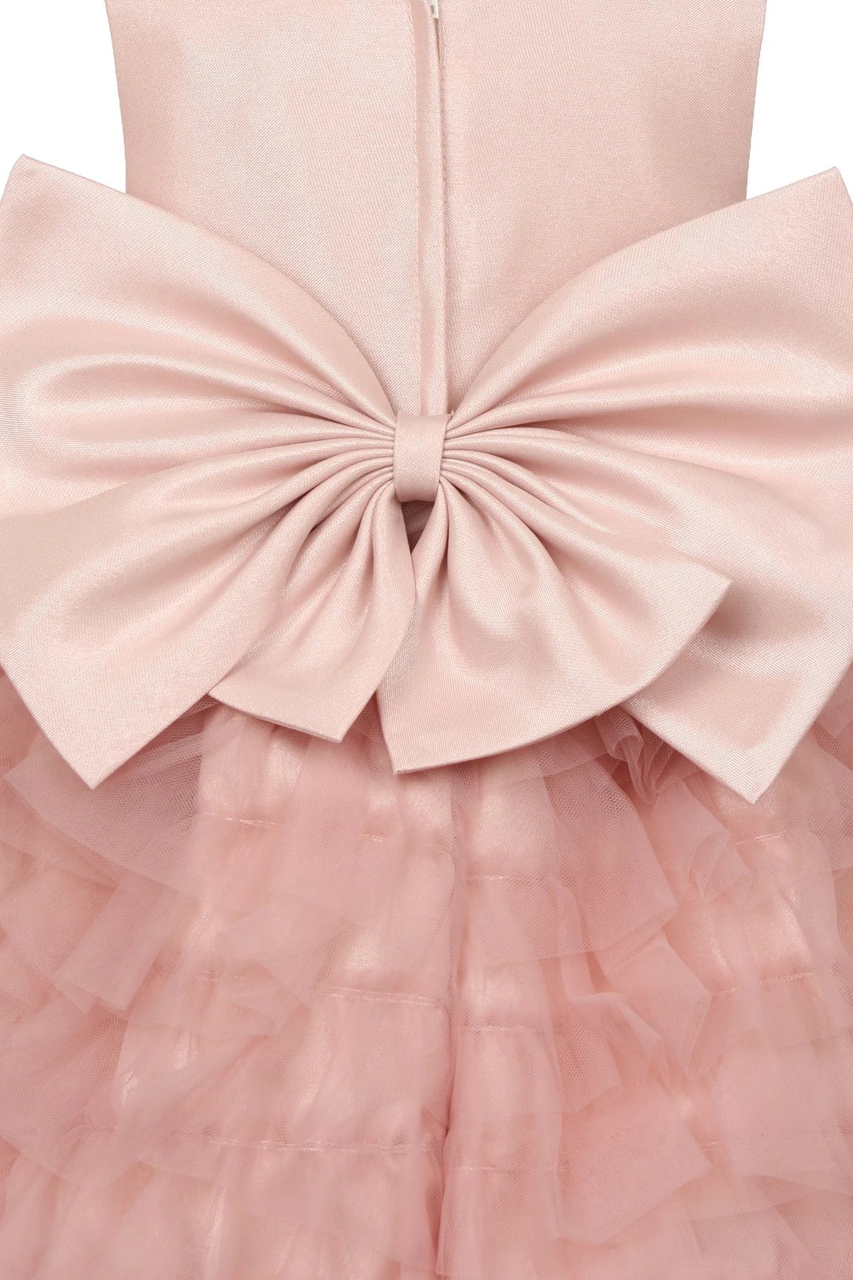 Little baby elegant tulle ruffled dress with bow