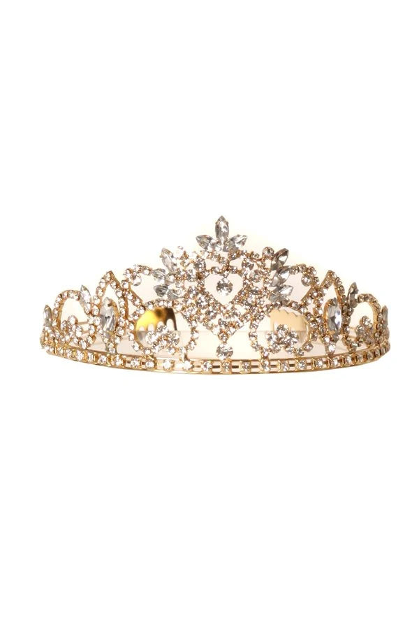 Girl pageant crown with rhinestone