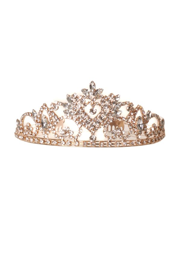 Girl pageant crown with rhinestone