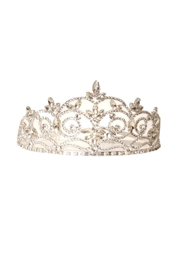 Girl pageant crown with rhinestone